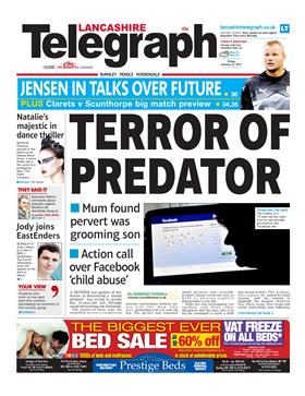 Lancashire Telegraph front page